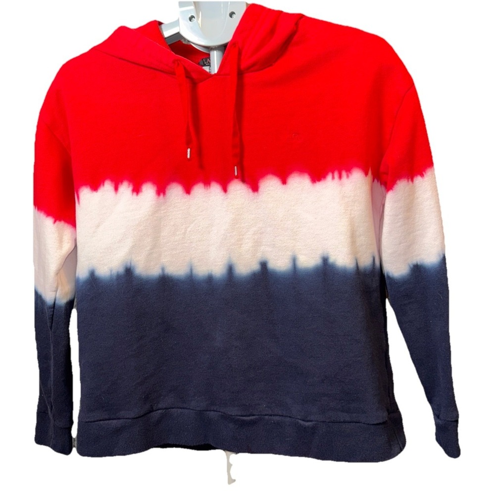 Lauren Ralph Lauren Women's M Tie Dye Hoodie Embroidered Relaxed Fit Long Sleeve